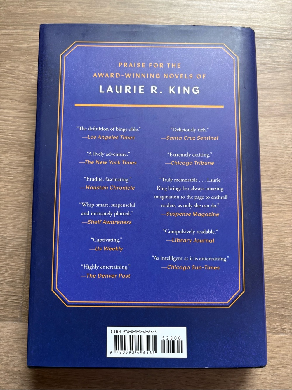 Laurie R. King "Back to the Garden" Hardcover Novel - Picture 2 of 4